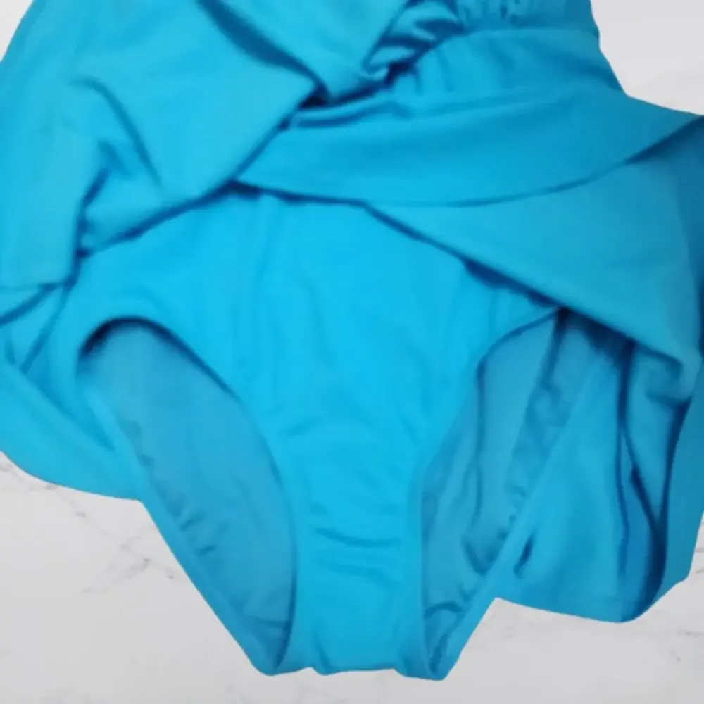 Lands' End tulip wrap one-piece swim dress Size XS (2-4)
